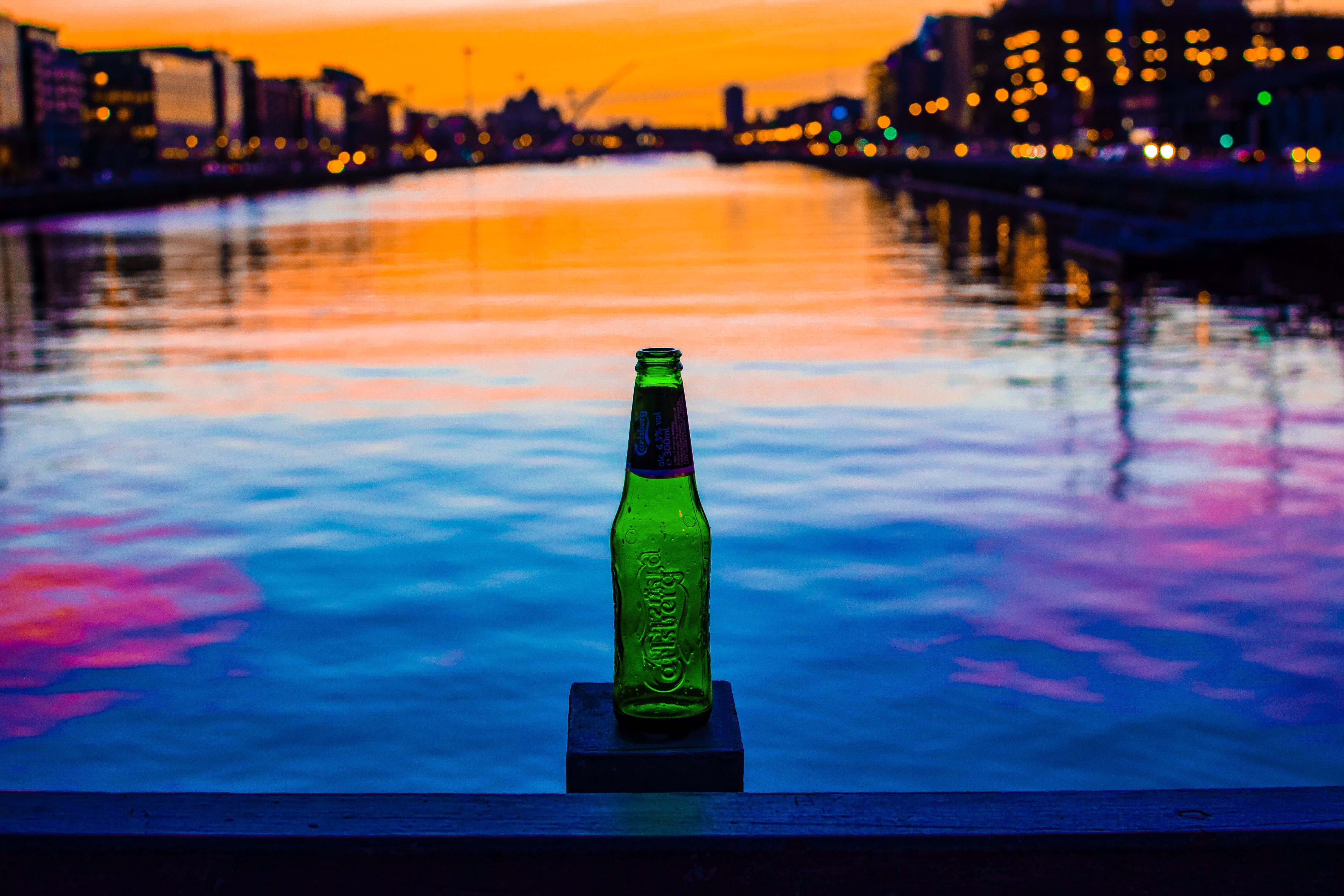 Bottle of Carlsberg in Dublin Ireland